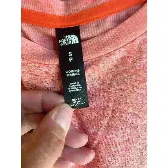 The North Face Women's Dawndream Muscle Tee Retro Orange Heather Size Large EUC - Picture 8 of 10